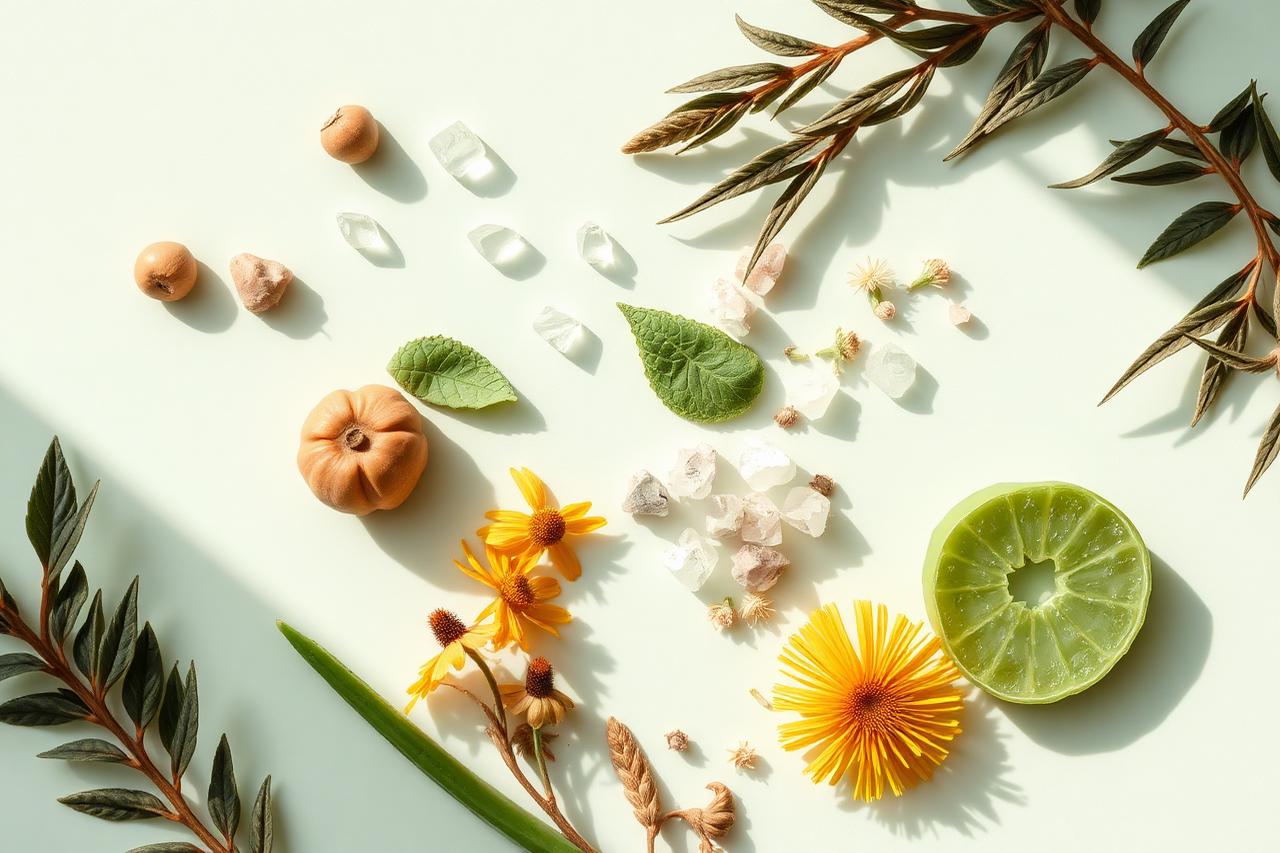 Botanical ingredients used in leg gels: horse chestnut, witch hazel, menthol, arnica and aloe